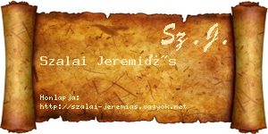 Szalai Jeremiás névjegykártya